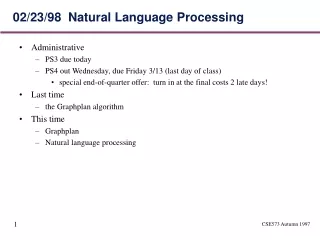 02/23/98  Natural Language Processing