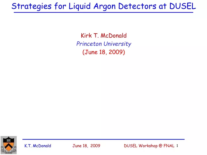 strategies for liquid argon detectors at dusel