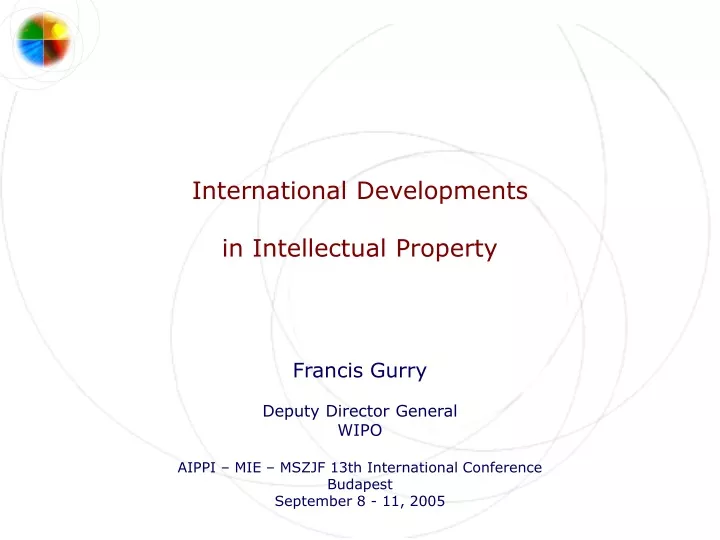 international developments in intellectual