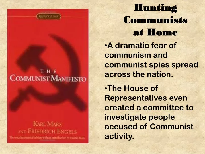 hunting communists at home