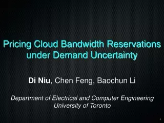 Pricing Cloud Bandwidth Reservations under Demand Uncertainty