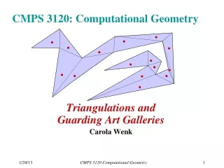 CMPS 3120: Computational Geometry