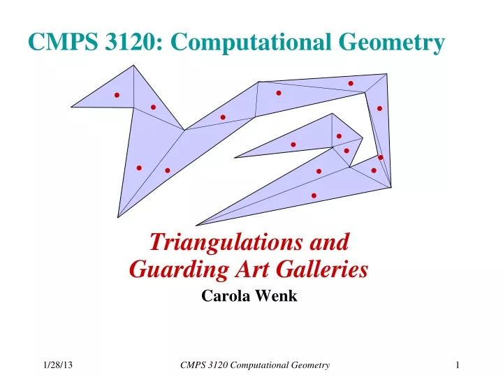 cmps 3120 computational geometry