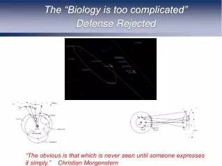 The “Biology is too complicated” Defense Rejected