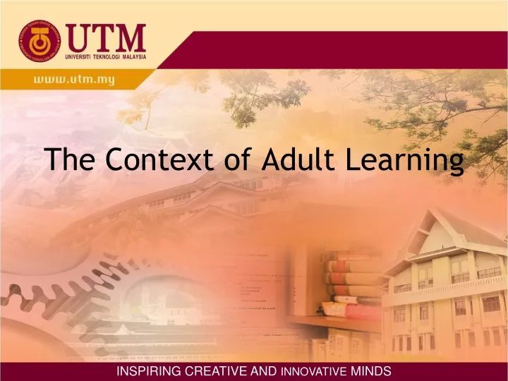 the context of adult learning