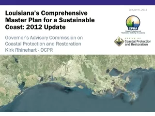 Louisiana’s Comprehensive Master Plan for a Sustainable Coast: 2012 Update