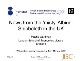 News from the ‘misty’ Albion: Shibboleth in the UK