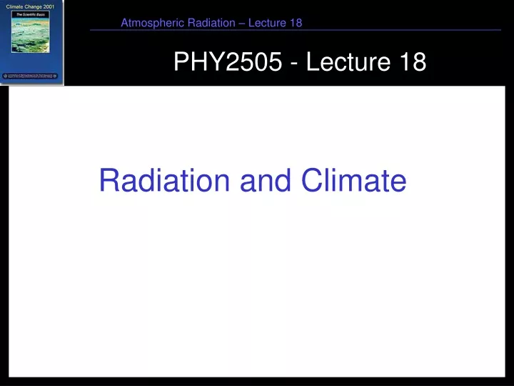 phy2505 lecture 18