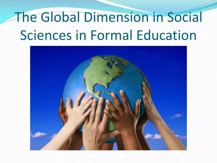 the global dimension in social sciences in formal education