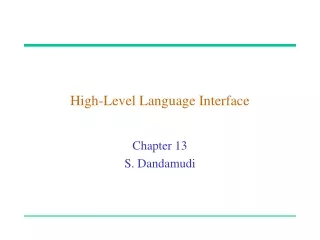 High-Level Language Interface
