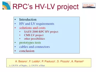 RPC’s HV-LV project