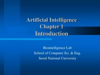 Biointelligence Lab School of Computer Sci. &amp; Eng. Seoul National University
