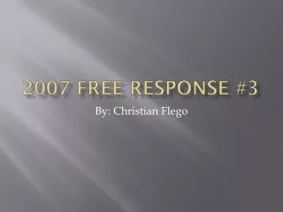 2007 Free Response #3