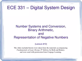 ECE 331 – Digital System Design