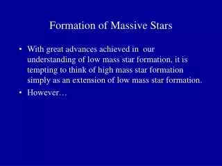 Formation of Massive Stars