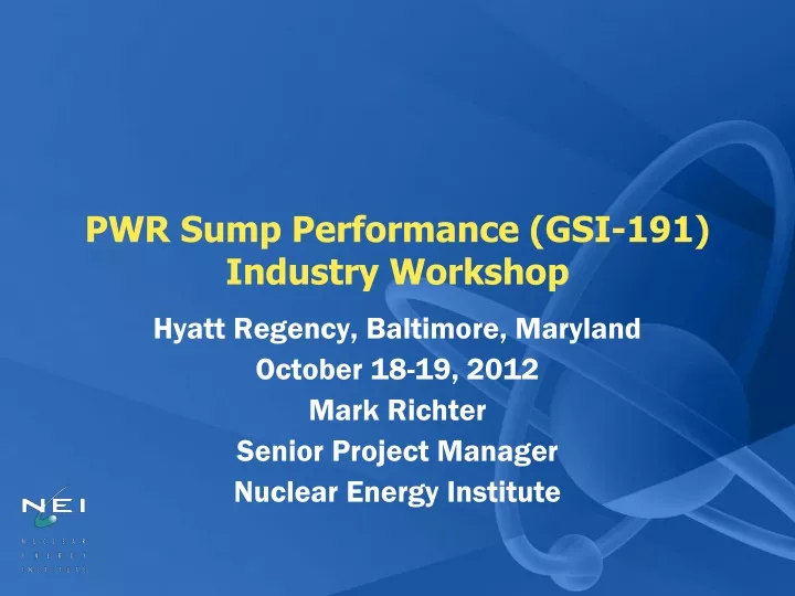 pwr sump performance gsi 191 industry workshop