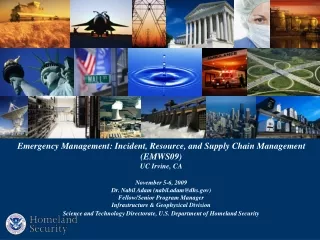 Emergency Management: Incident, Resource, and Supply Chain Management (EMWS09) UC Irvine, CA