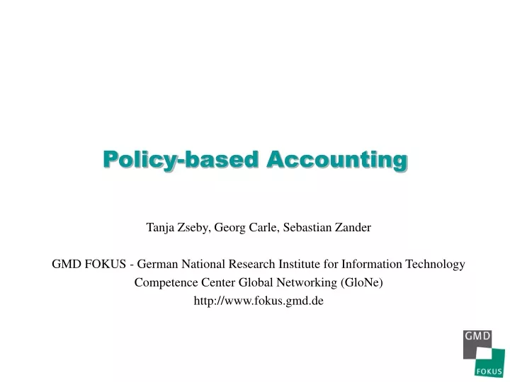 policy based accounting
