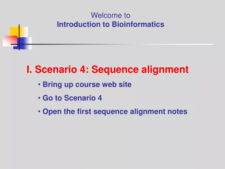 welcome to introduction to bioinformatics