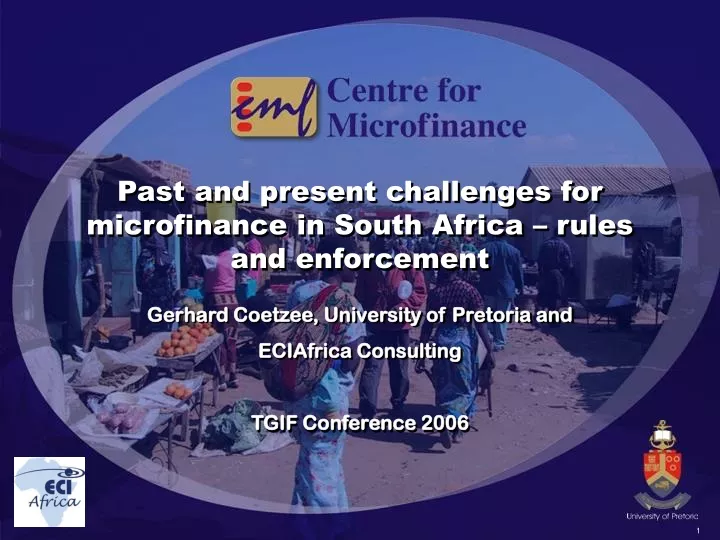 past and present challenges for microfinance in south africa rules and enforcement