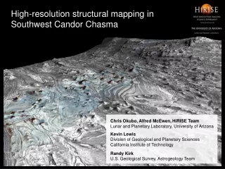 High-resolution structural mapping in  Southwest Candor Chasma