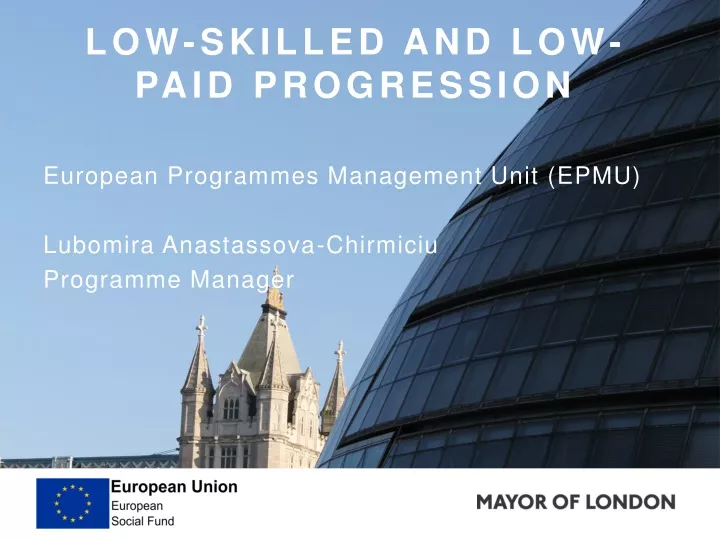 low skilled and low paid progression