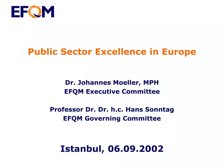 public sector excellence in europe