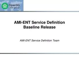 AMI-ENT Service Definition Baseline Release