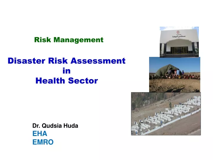 risk management disaster risk assessment in health sector
