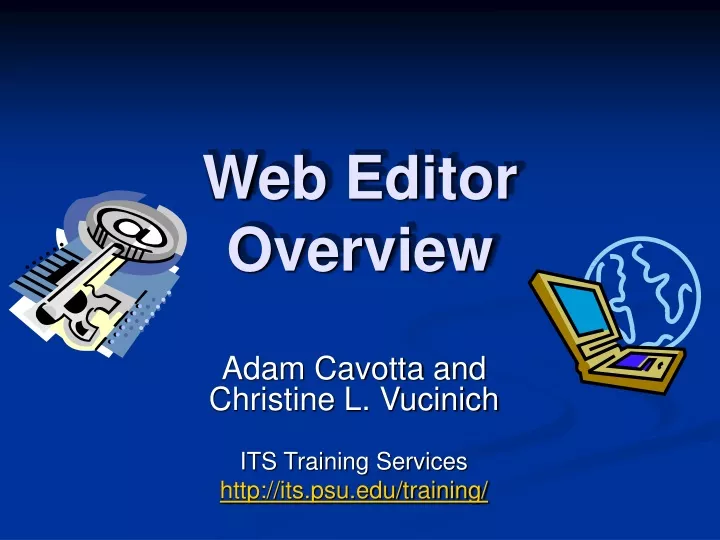 web editor overview