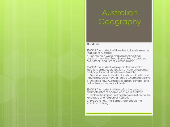 australian geography