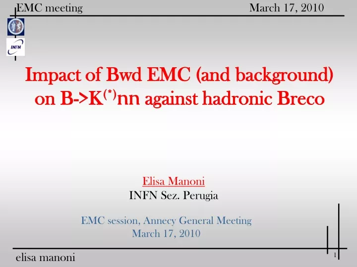 impact of bwd emc and background