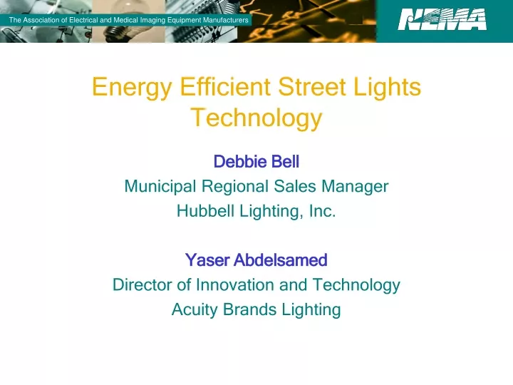 energy efficient street lights technology