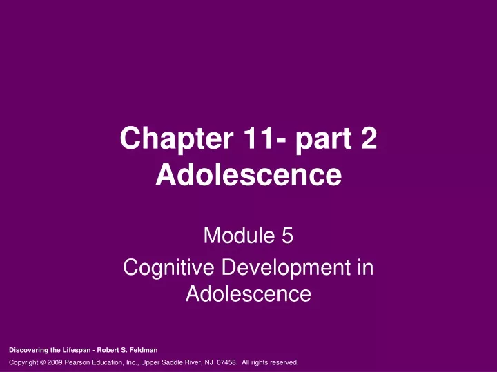 chapter 11 part 2 adolescence