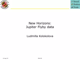 New Horizons: Jupiter Flyby data