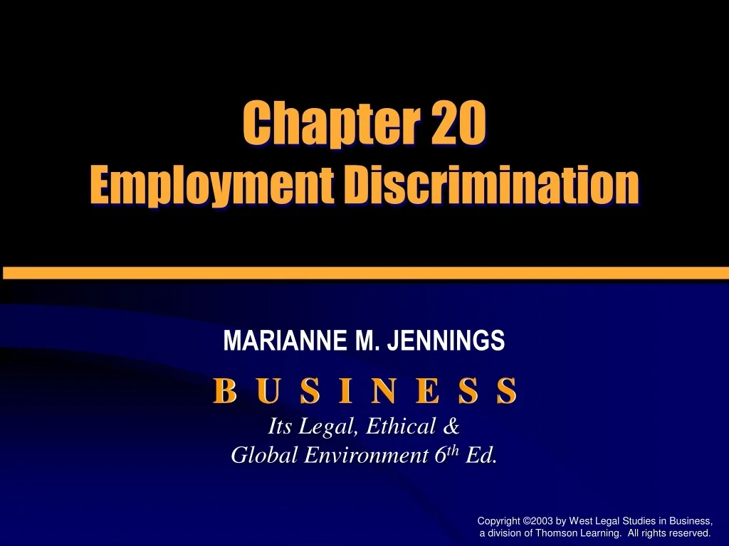 PPT - Evolution of Employment Discrimination Laws in the United States ...