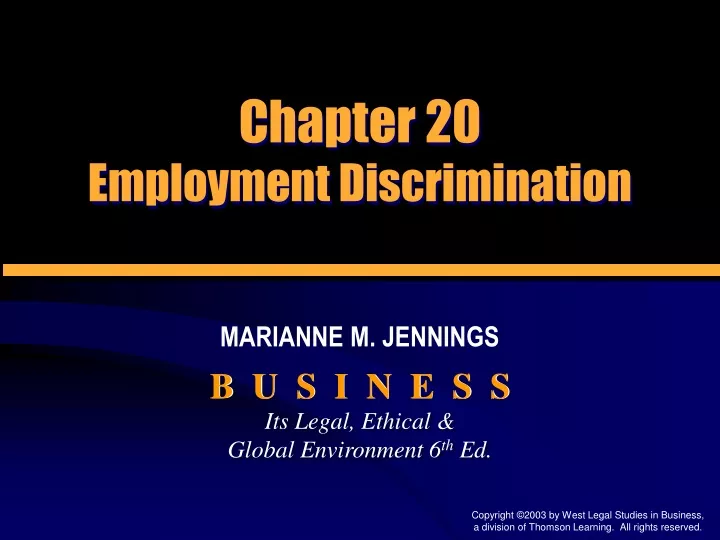 chapter 20 employment discrimination