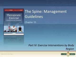 The Spine: Management Guidelines