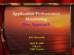 Application Performance Monitoring One Approach - slide 1