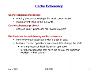Cache Coherency