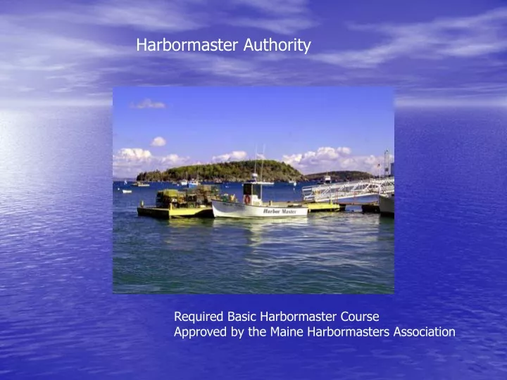 harbormaster authority