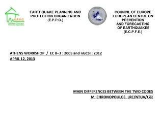 ATHENS WORKSHOP  /  EC 8–3 : 2005 and nGCSI : 2012 APRIL 12, 2013