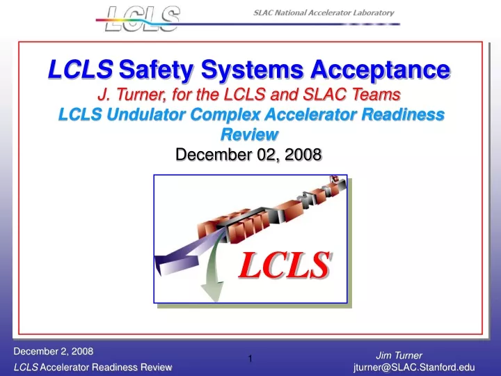 lcls safety systems acceptance j turner