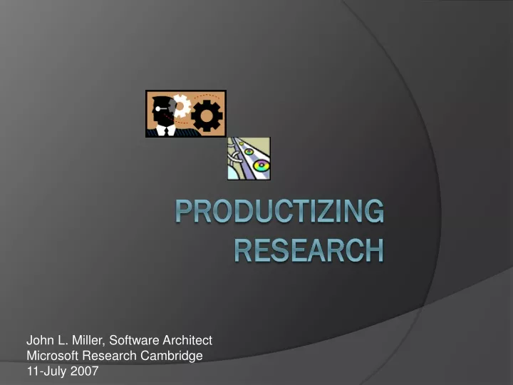 productizing research