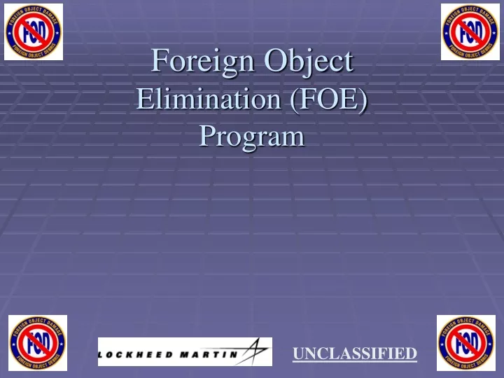 foreign object elimination foe program