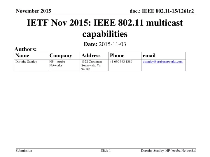 ietf nov 2015 ieee 802 11 multicast capabilities