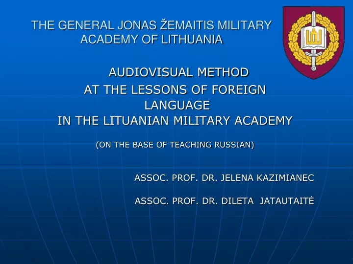 the general jonas emaitis military academy of lithuania