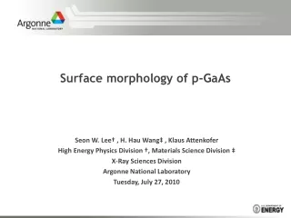 Surface morphology of p-GaAs