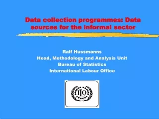 Data collection programmes: Data sources for the informal sector