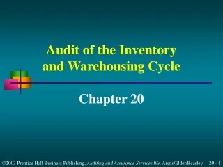 Audit of the Inventory and Warehousing Cycle